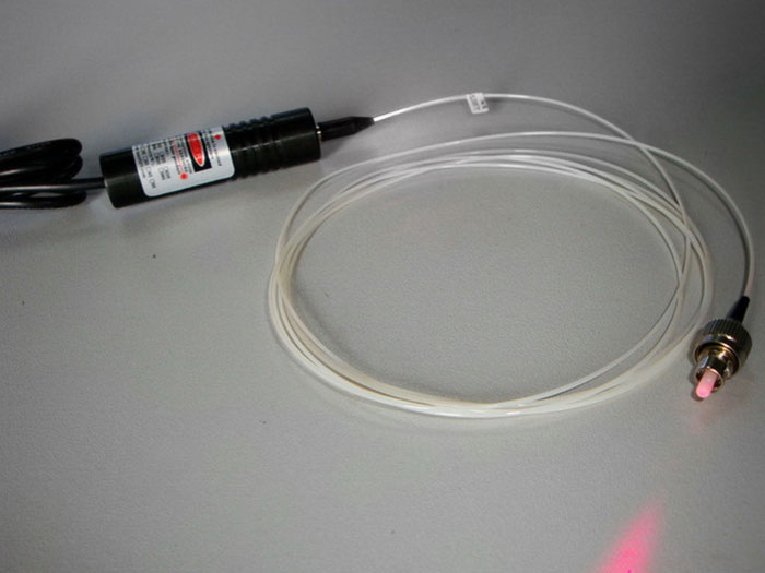 빨간색 fiber laser 650nm 5mW~30mW fiber coupled laser 단일 모드 FC interface